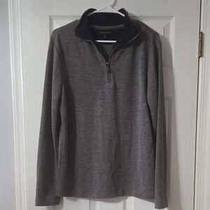Banana Republic Men's Charcoal Zip-Up Sweater